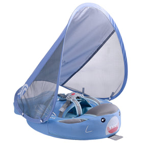 HECCEI Mambobaby Float with Canopy provides sun protection and stable support for babies in water