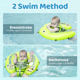 HECCEI Mambobaby self-inflating float demonstrates compact folding for travel