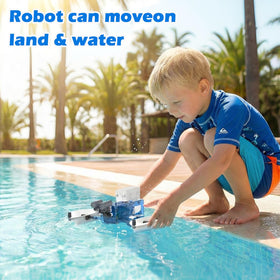 Kids building robots in sunlight to see solar energy in action