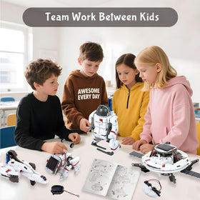 Solar-powered robot demo in sunlight highlights energy movement and play.