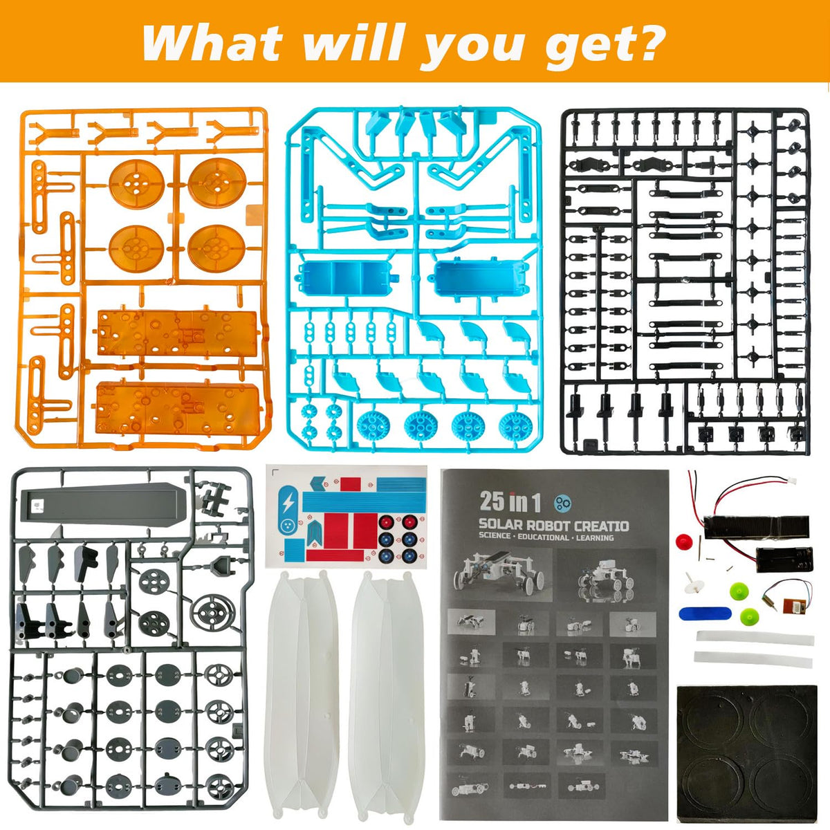 Hechify STEM 25-in-1 solar robot kit gift ready packaging for birthdays and holidays.