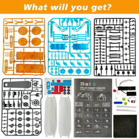 Hechify STEM 25-in-1 solar robot kit gift ready packaging for birthdays and holidays.