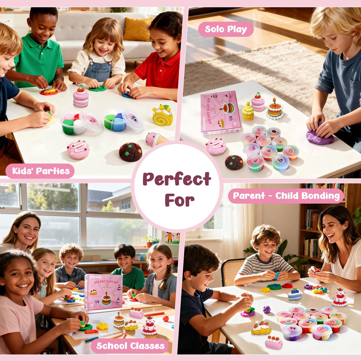 Great for family time and party activities with Heckles kit