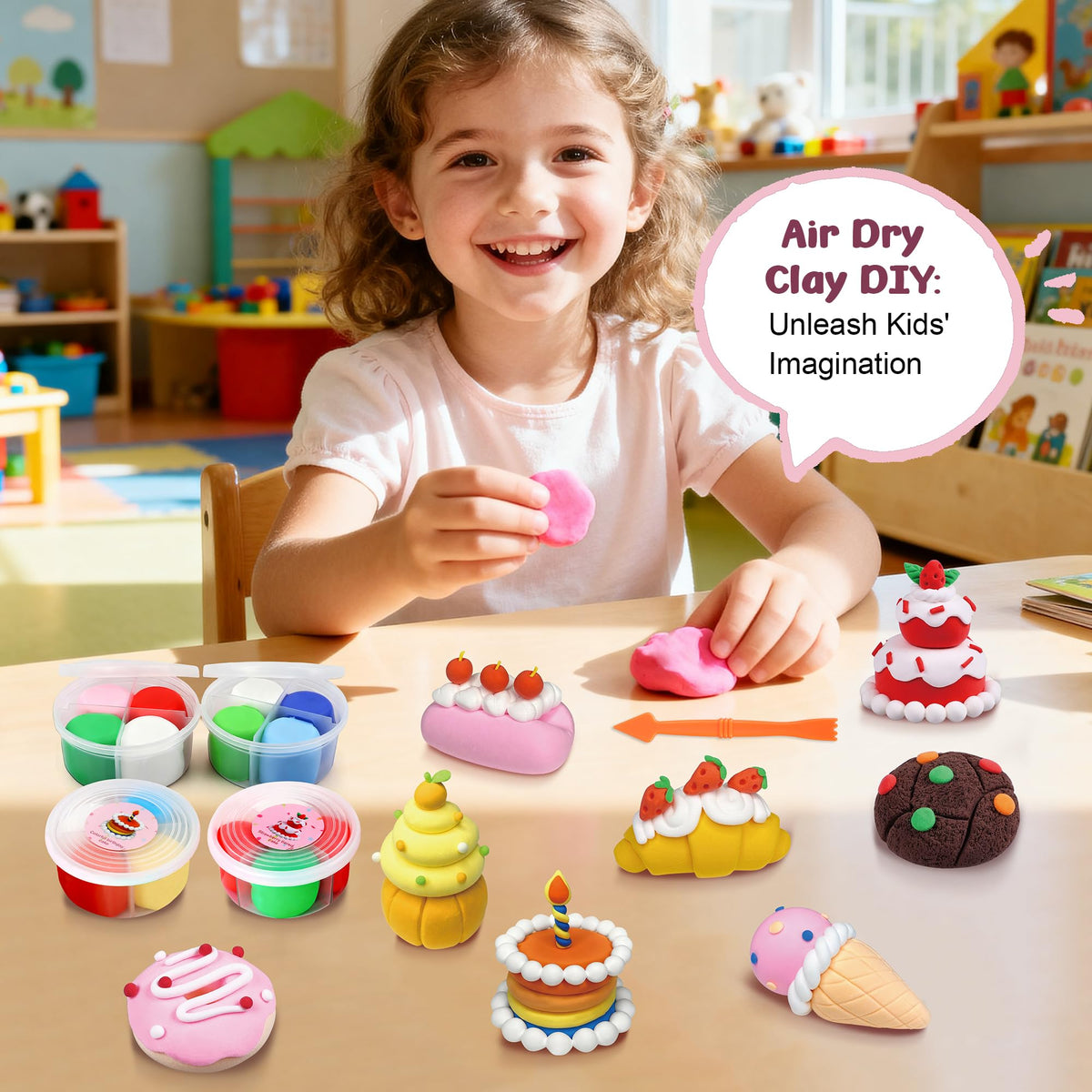Open box reveals bright dessert color palette for quick crafting