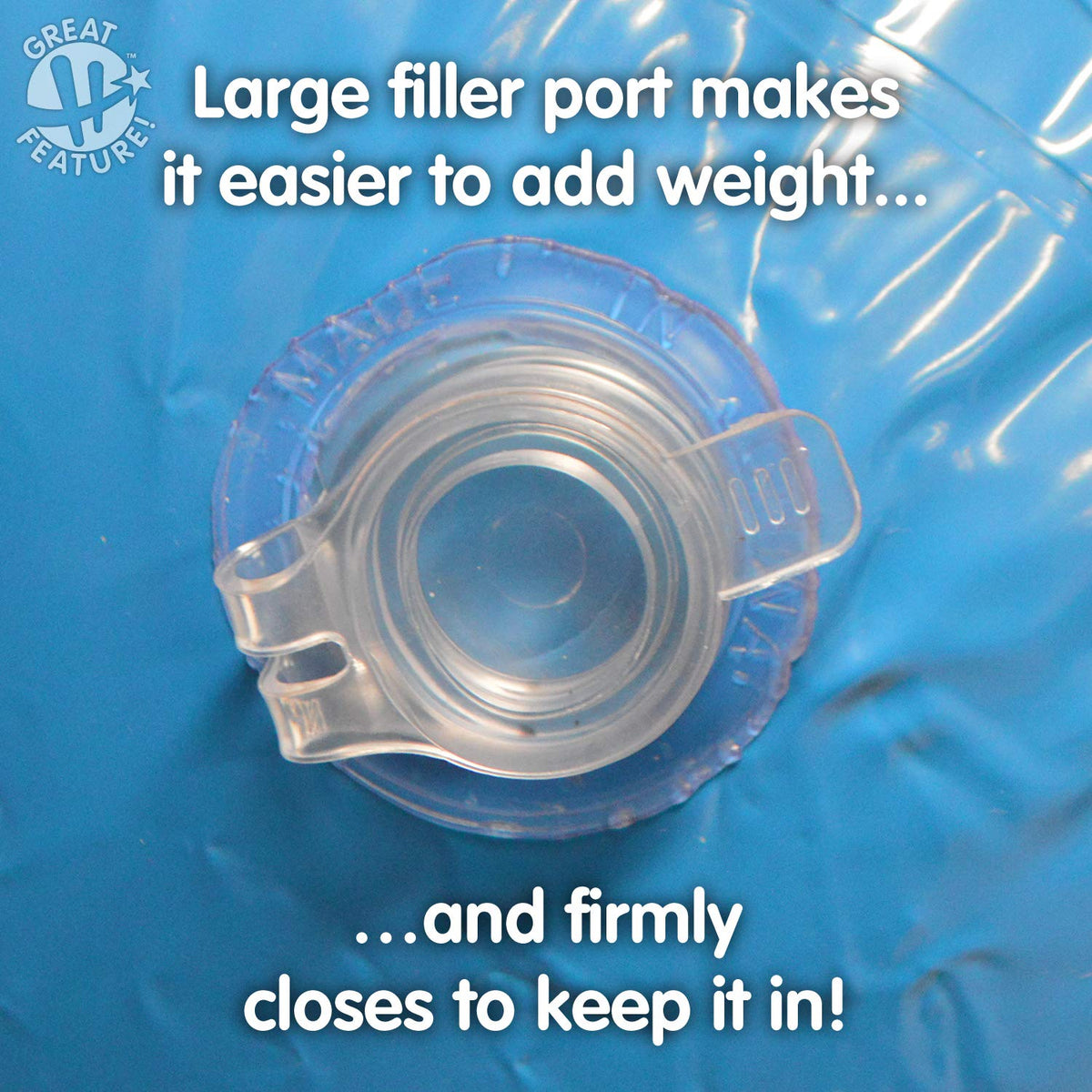 Hedstrom bop bag quick inflation valve enables fast setup