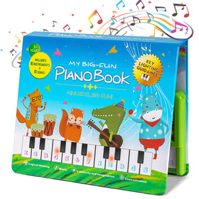 HEEPUEW toddler piano keyboard front view; child-friendly design for easy learning.