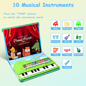 HEEPUEW toddler piano keys close-up; smooth edges support safe practice.
