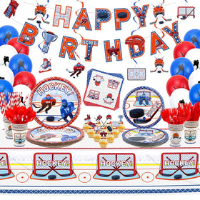 Hegbolke hockey banner hangs easily to start the celebration with a bold birthday message.