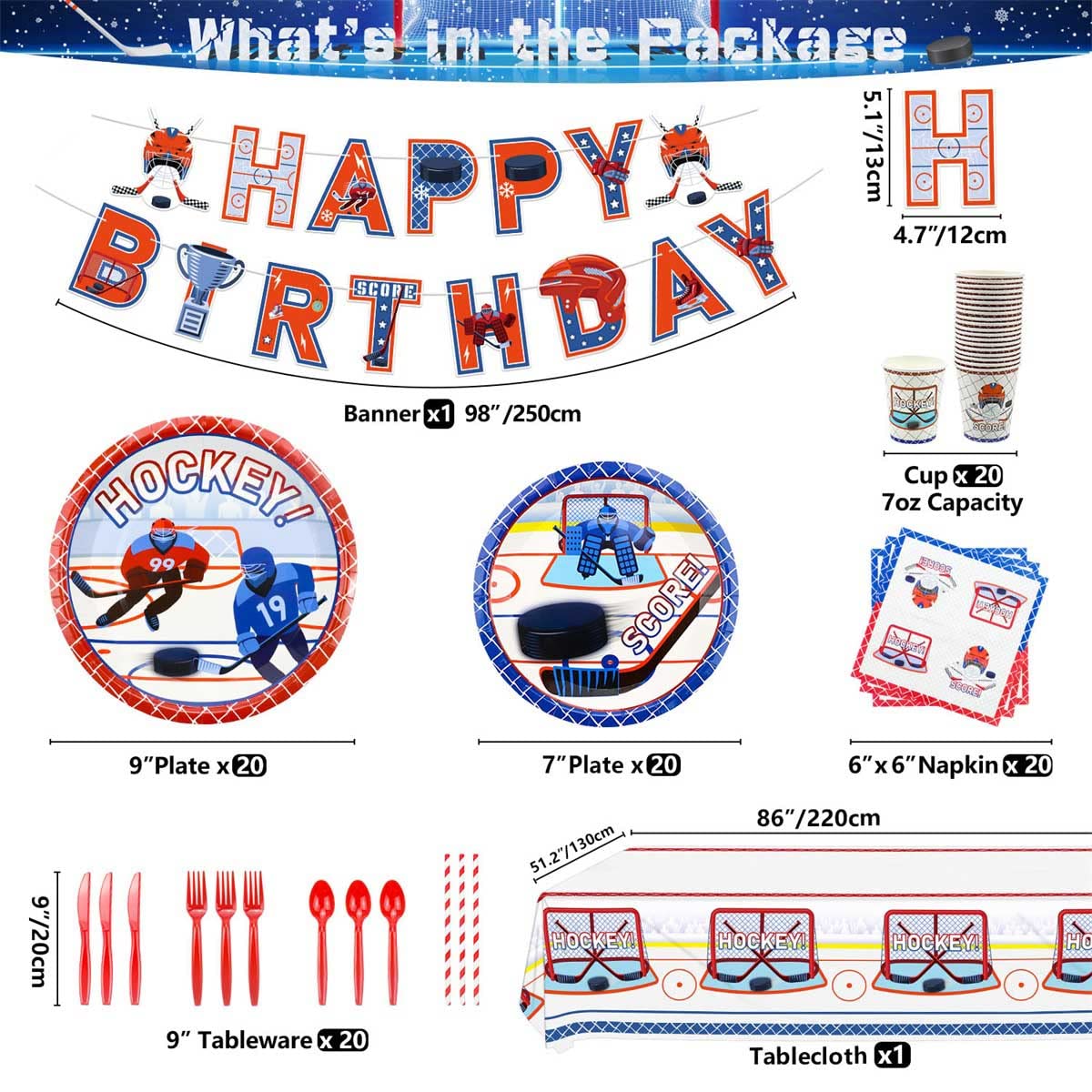 Hegbolke hockey dinner plates elevate table setup for a sporty celebration.