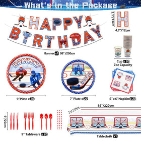 Hegbolke hockey dinner plates elevate table setup for a sporty celebration.