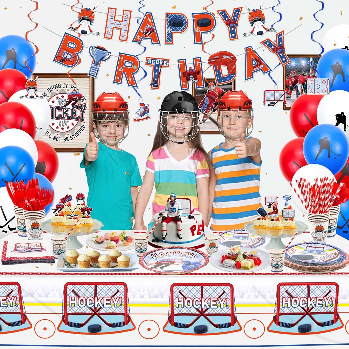 Hegbolke napkins provide quick cleanup after playful hockey activities.