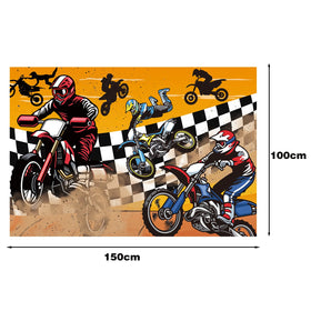 Heidaman dirt bike cutlery set with forks, knives and spoons.