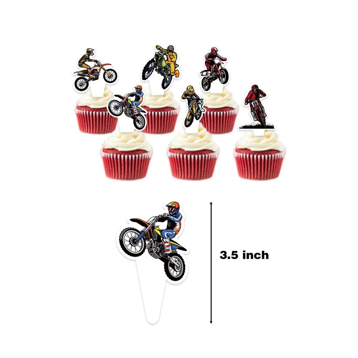 Heidaman 7-inch dirt bike plates for snacks and desserts.