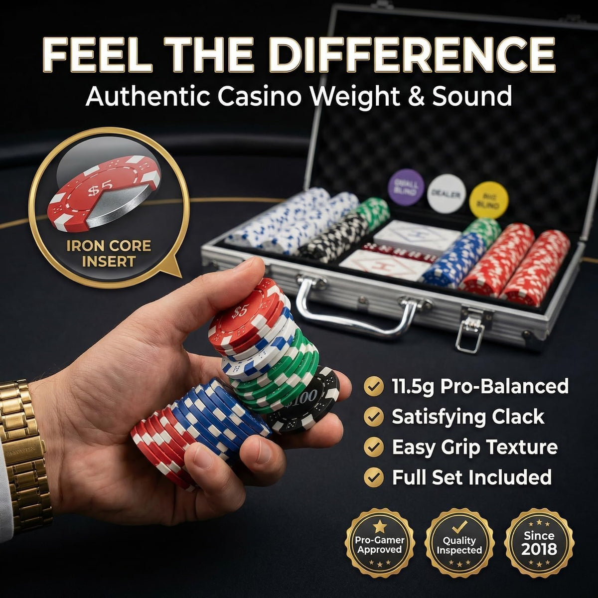 HEITOK precision dice included for quick setup