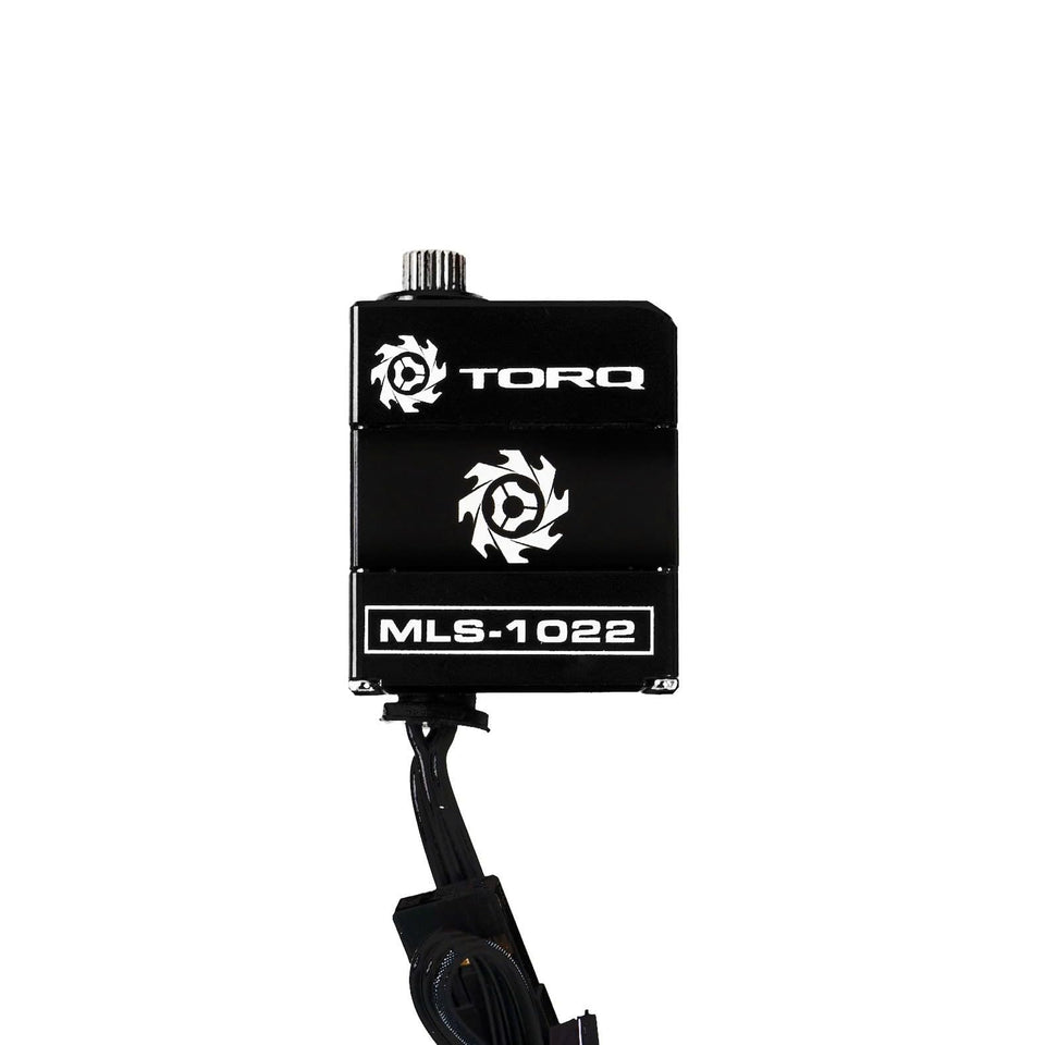 Helidirect TORQ MLS-1022 front view highlights compact high-torque servo for SCX24 crawlers.