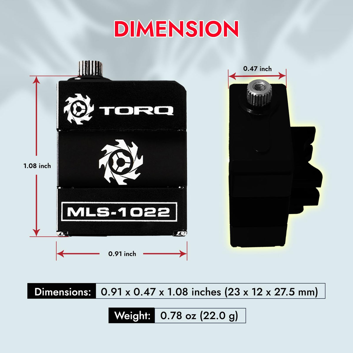 Helidirect TORQ MLS-1022 ideal upgrade for Axial SCX24 crawlers.