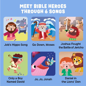 Hello 2 Kids Bible Heroes character illustrations bring Bible stories to life for kids