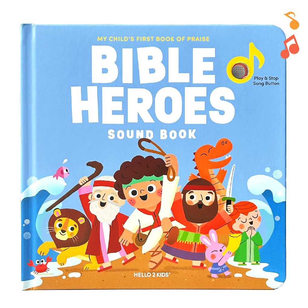 Hello 2 Kids Bible Heroes page with play button for interactive learning