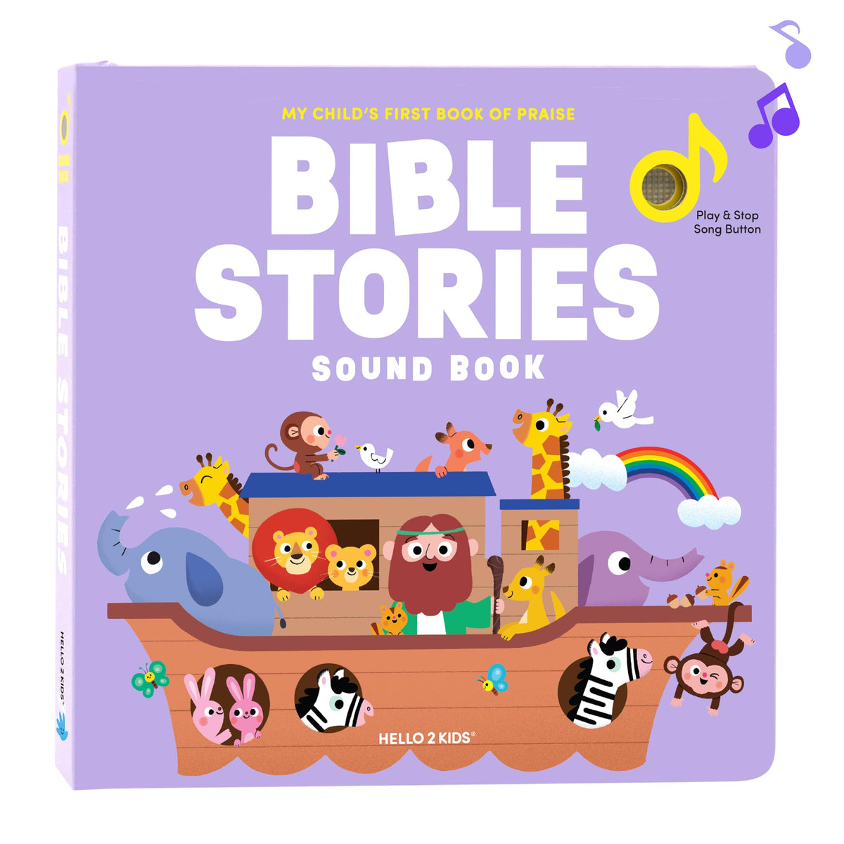 Hello 2 Kids Bible Stories sound book open pages supports interactive learning for toddlers
