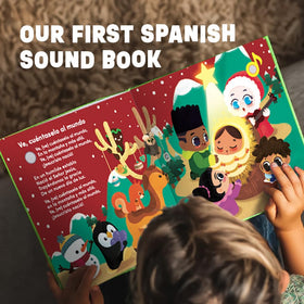 Hello 2 Kids Cristo Me Ama buttons image invites little singers to press and sing.