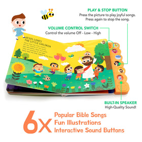 Hello 2 Kids Dance with Jesus baby-hands friendly pages inviting little hands to tap.