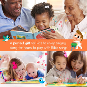 Hello 2 Kids Dance with Jesus button-press page showing easy interaction for toddlers.