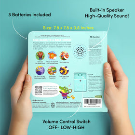 Hello 2 Kids battery compartment ready-to-use as a gift-friendly Christian book