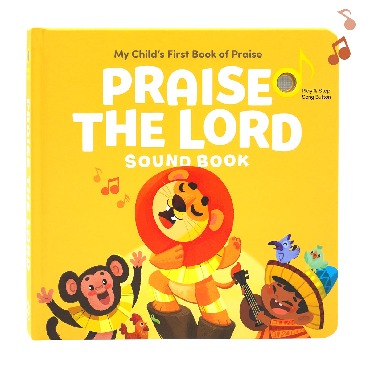 Hello 2 Kids Praise The Lord Sound Book cover inviting children to sing along.