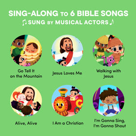 Hello 2 Kids inside page showing six songs for sing-along