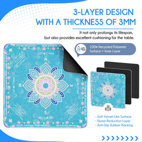 Hello.HELEN anti-slip rubber bottom keeps mat stable during play.