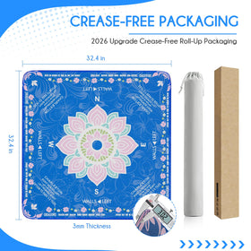 Anti-slip bottom of Hello Helen Mahjong Mat in blue space