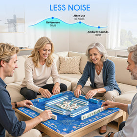 Hello Helen Mahjong Mat used for multiple games in blue