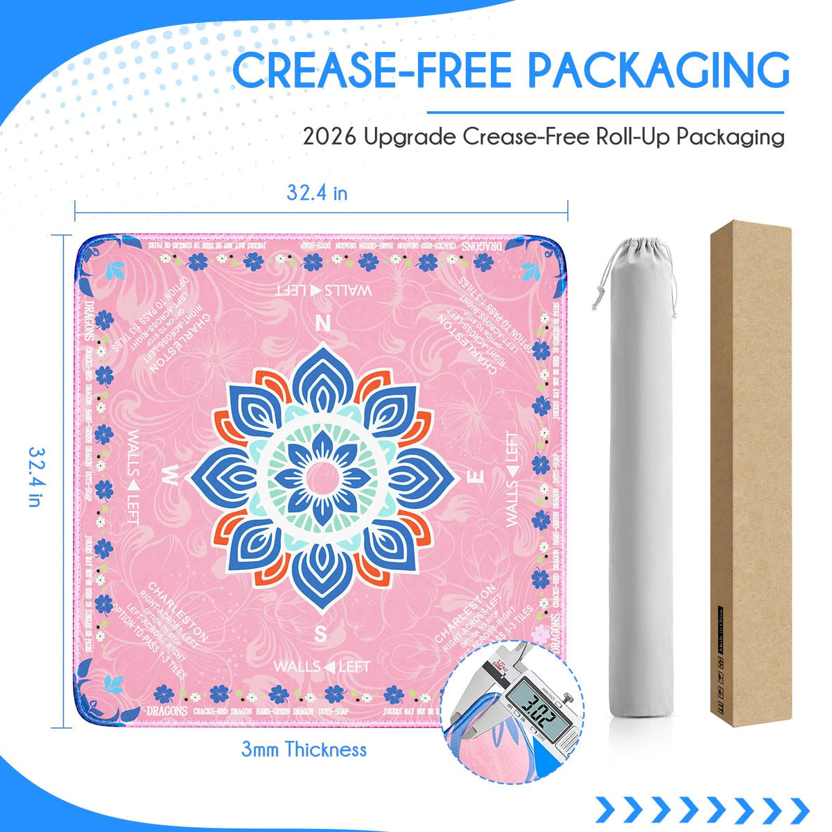 HELLO.HELEN Mahjong mat carrying bag offers easy storage and transport.