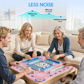 HELLO.HELEN Mahjong mat versatile for poker, dominoes, and board games.