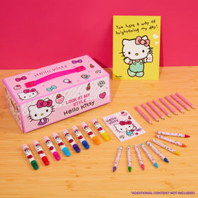 Hello Kitty coloring pencils with bright hues for vibrant sketches.