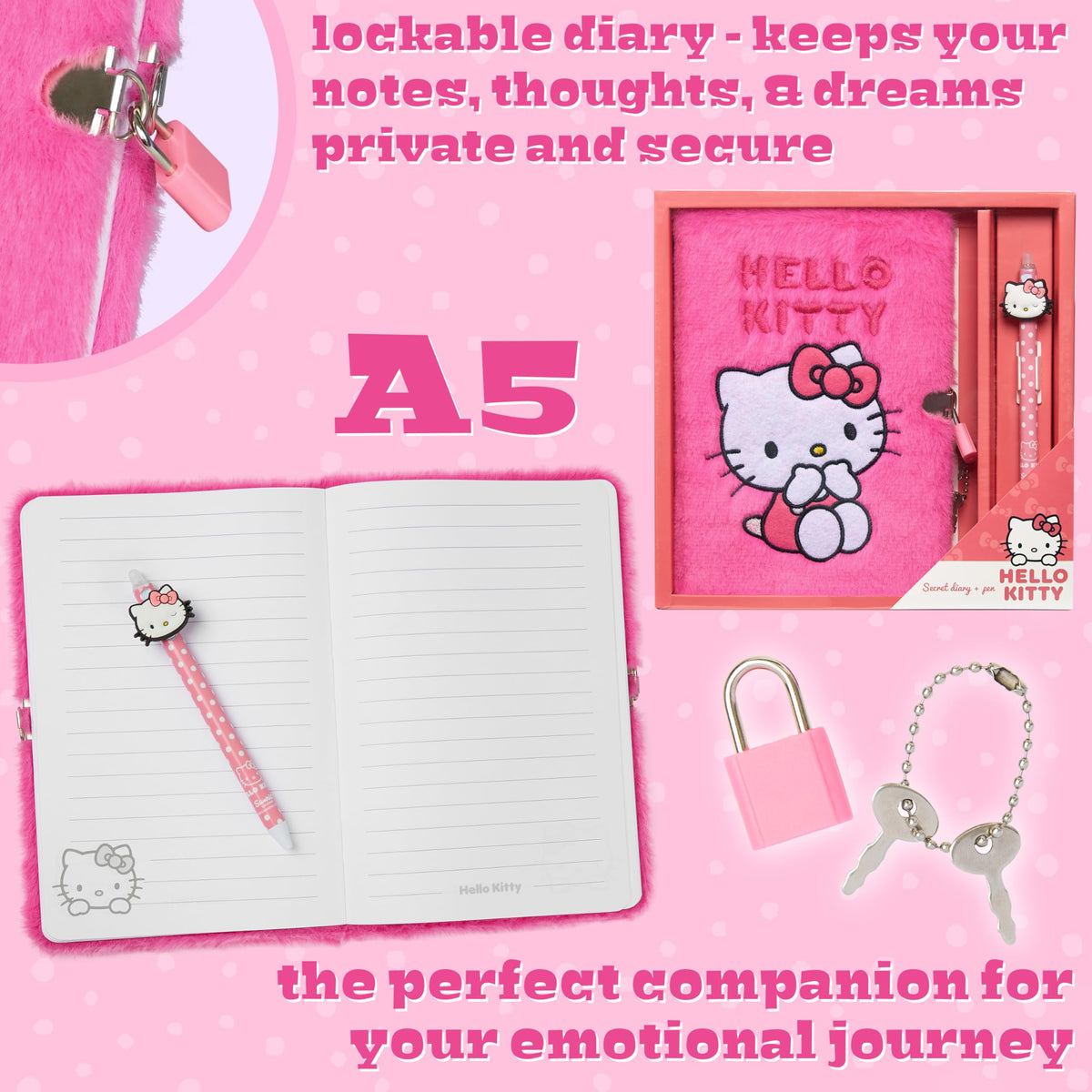 Hello Kitty diary gift ready box makes a cute present for fans.