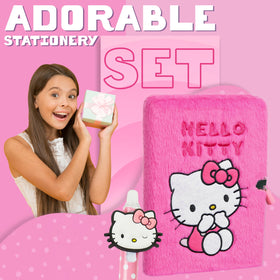 Hello Kitty diary open with keys demonstrates private writing on the go.