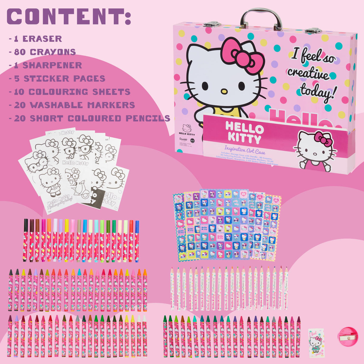 Hello Kitty art kit makes a playful gift for budding artists.