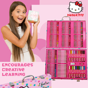 Hello Kitty stickers and coloring sheets inspire imaginative drawings.