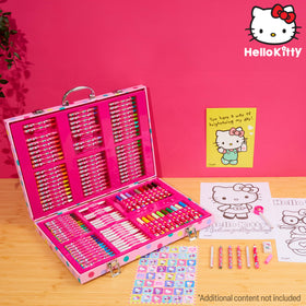 Hello Kitty crayons and markers set ideal for home or school art.
