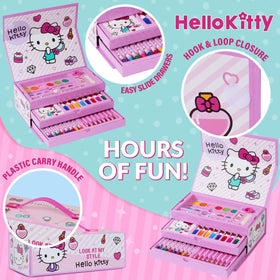 Hello Kitty watercolor paints provide soft washes for creative illustrations.