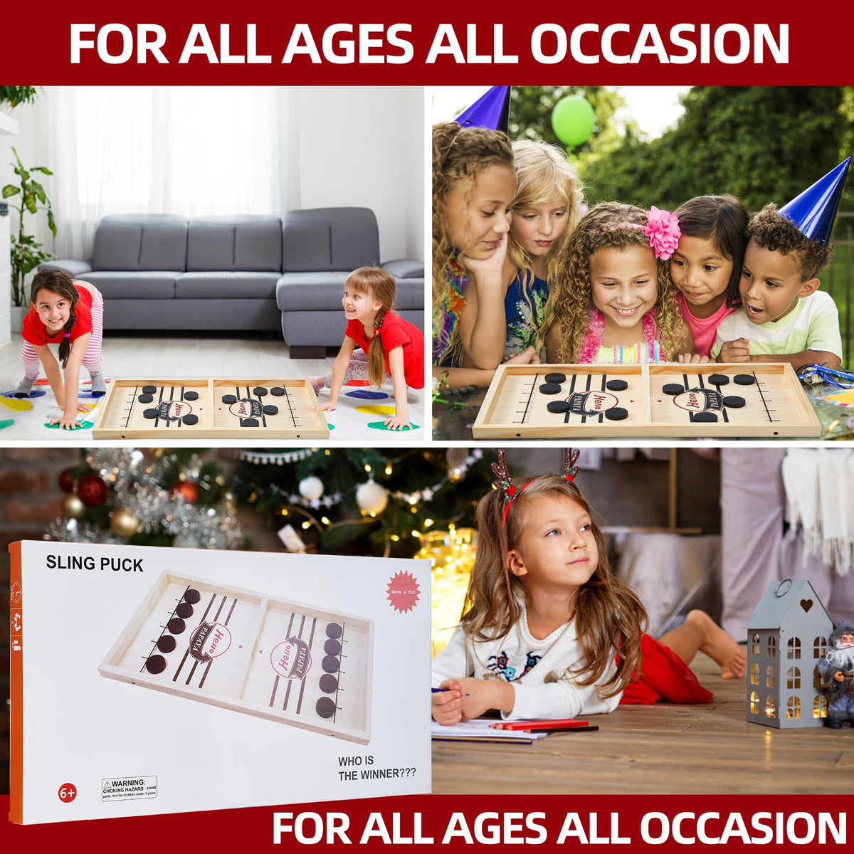 HELLO PAPAYA Pucks set shows 10 white and 10 black pucks for continuous play.