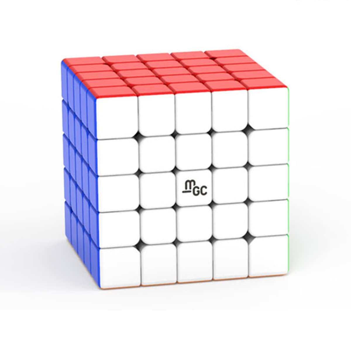 HELLOCUBE YJ MGC 5x5 magnetic stickerless cube front view for smooth solving.