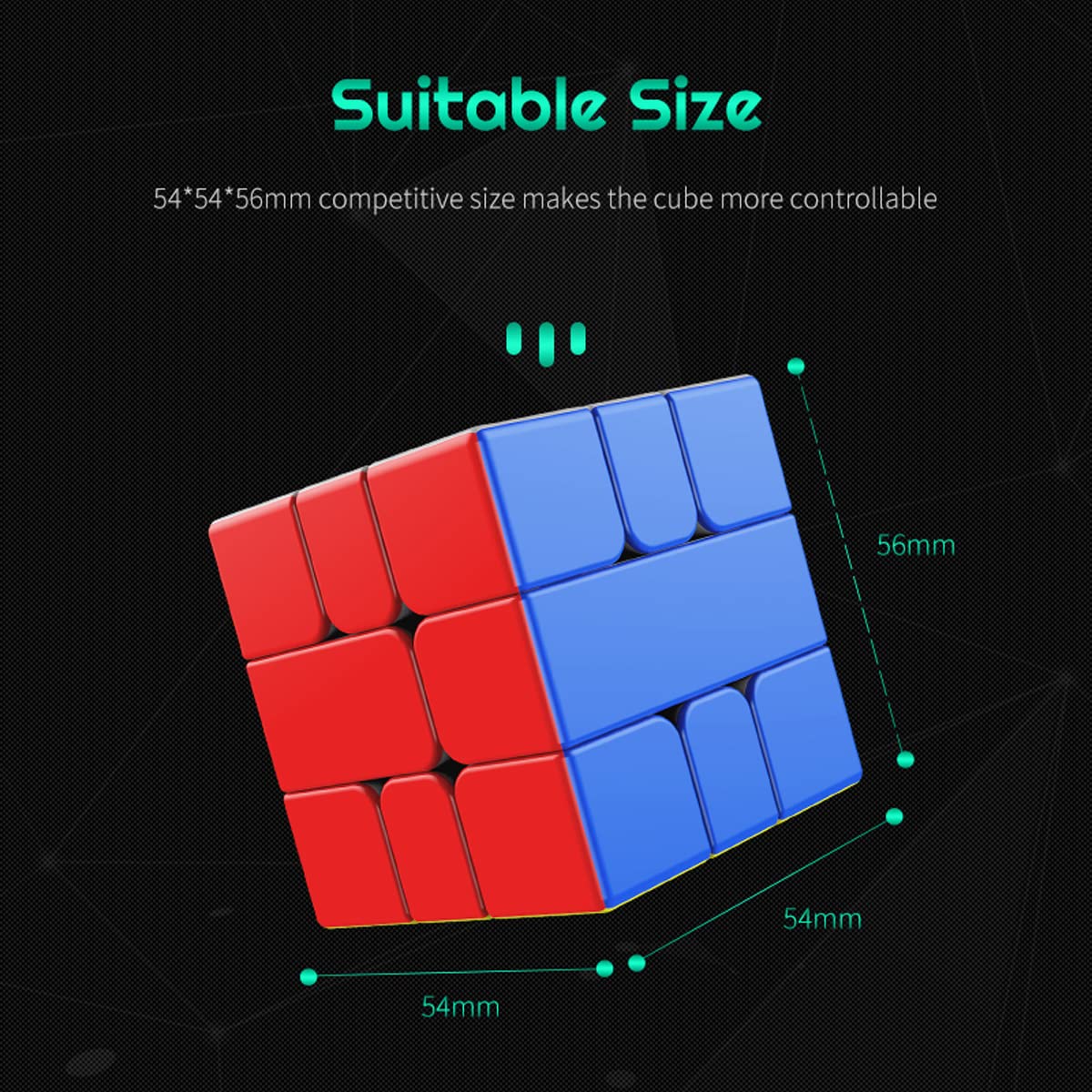 HELLOCUBE YJ MGC Square-1 in-hand grip promotes controlled, comfortable turning.