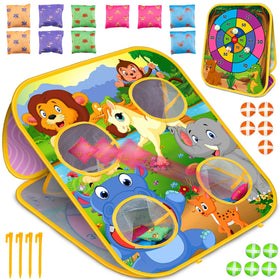 HelloJoy bean bag toss board outdoor setup for family fun and active play