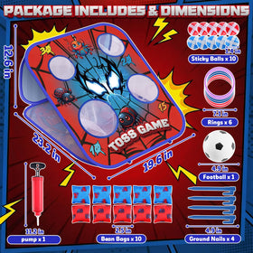 HelloJoy Spider bean bag toss on the lawn for family-friendly yard fun