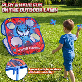 HelloJoy Spider bean bag toss board with stable base for reliable outdoor games