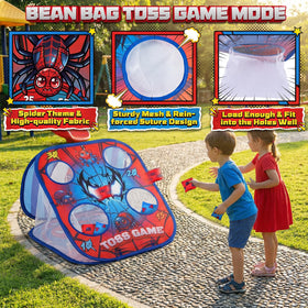 HelloJoy Spider bean bag toss kit portable for beach, park, or camping