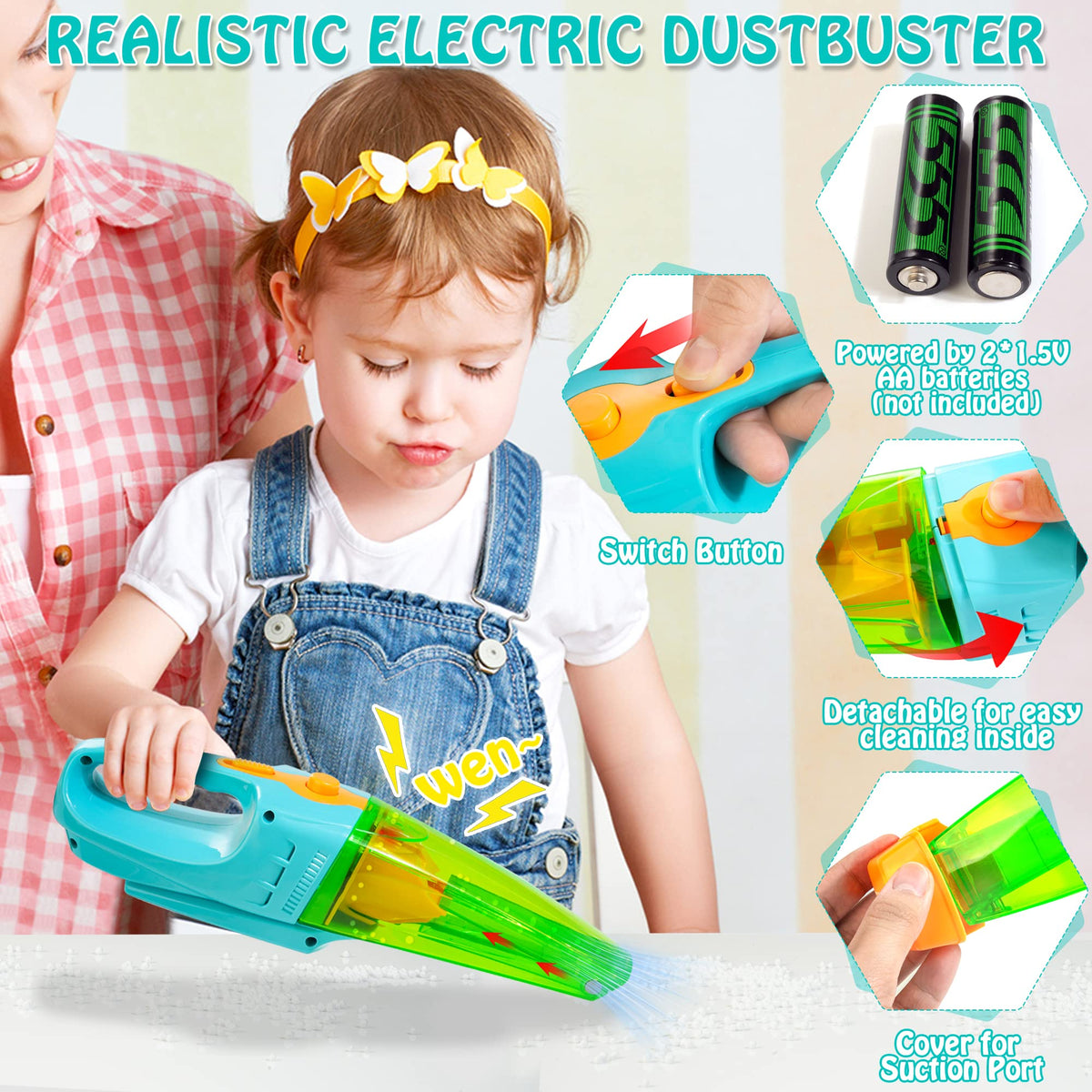 HELLOWOOD rag accessory facilitates realistic dusting play and fine motor coordination