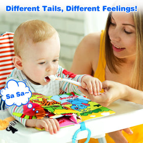 Helsort 2PCS Crinkle Cloth Books textured tail textures invite sensory exploration.